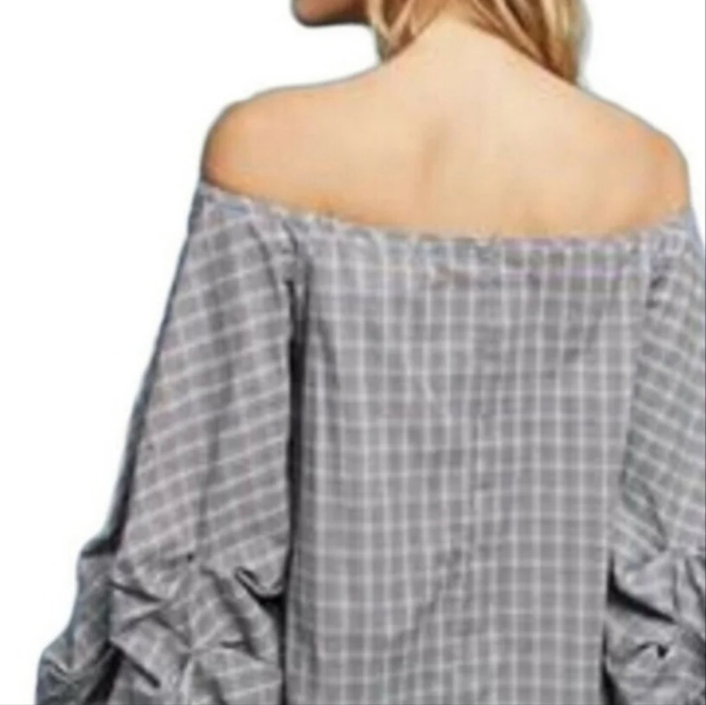 🎈4-$10🎈🖤HP! Anthropologie | Statement Sleeves Off Shoulder Top XS